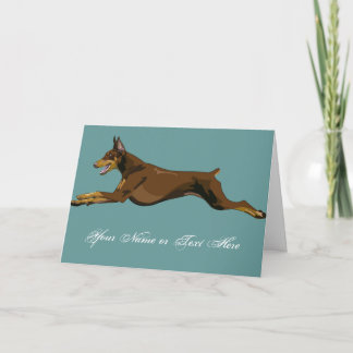 Tarjeta Doberman corriente, rojo