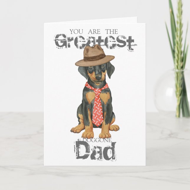 Tarjeta Doberman Dad (Anverso)