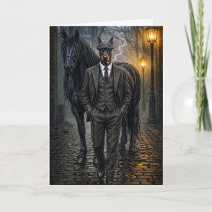 Tarjeta Doberman Gángster Blanco