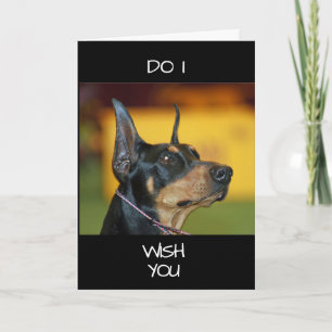 Tarjeta **DOBERMAN GENIAL** dice FELIZ "40º"