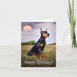 Tarjeta Doberman Happy Birthday