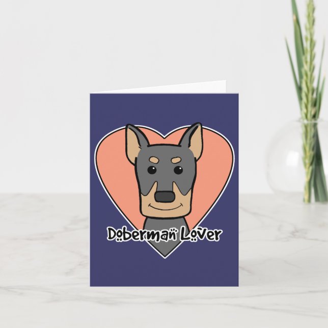 Tarjeta Doberman Lover (Anverso)