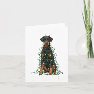 Tarjeta Doberman Nscher Navidad Estoy Bien Todo Está Bien