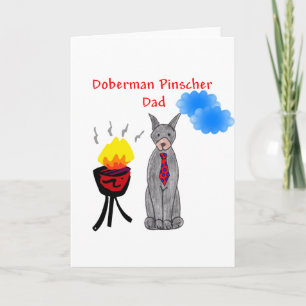 Tarjeta Doberman Pinscher Black - Dad Card