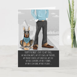 Tarjeta Doberman Pinscher de The Dog Father's Day Funny