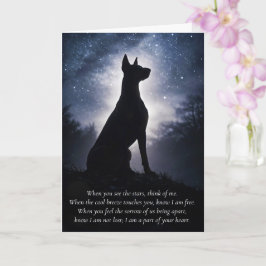 Tarjeta Dóberman Pinscher Dobie Simpatía Espiritual