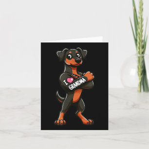 Tarjeta Doberman Pinscher Me Encanta La Abuela Tatuaje De 