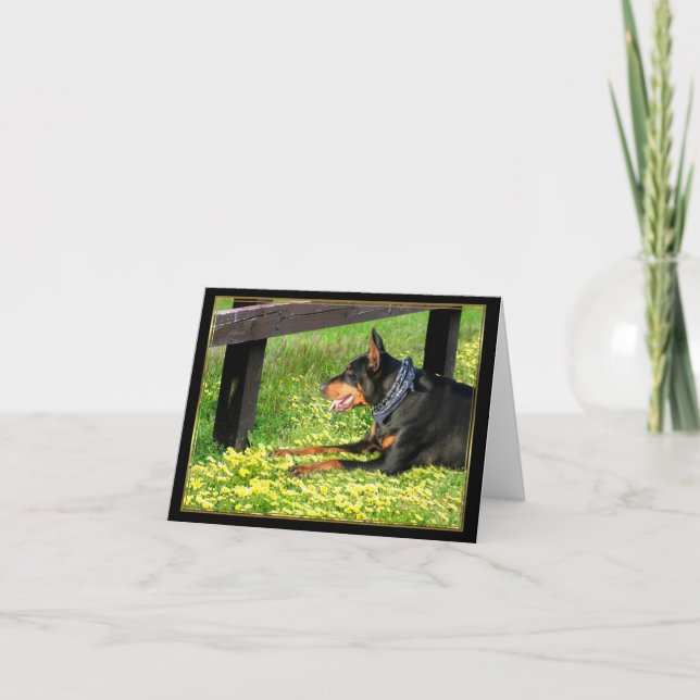 Tarjeta Doberman Pinscher Notecard (Anverso)