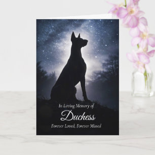 Tarjeta Dóberman Pinscher Simpatía Pérdida Espiritual