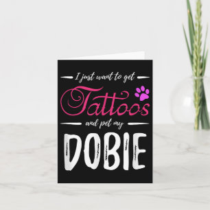 Tarjeta Dobie Dog Lover Tattoo Shirt Funny Doberman Dog Mo