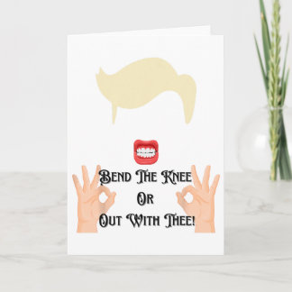 Tarjeta Dobla La Rodilla O Fuera Contigo Trump Potus Usa