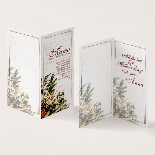 Tarjeta doblada (Interior y exterior)