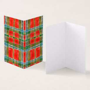 Tarjeta doblada 3.5x2 de tartán MAC BAIN