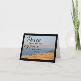 Tarjeta doblada con nota de John 14:27 | La paz le