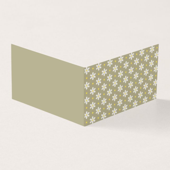 Tarjeta doblada con patrón de margarita escandinav (Exterior)