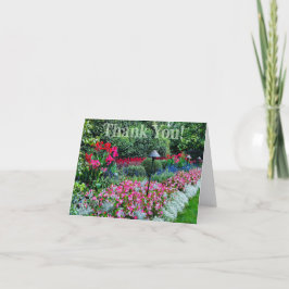 Tarjeta doblada de agradecimiento Jardín de flores