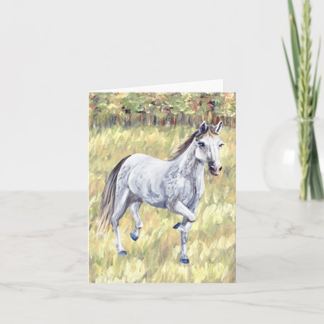 Tarjeta doblada de Caballo Blanco (Anverso)