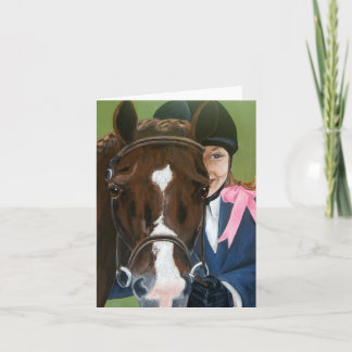 Tarjeta doblada de caballo y jinete
