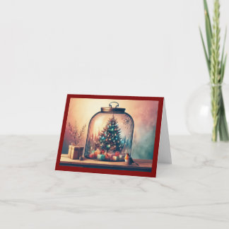 Tarjeta doblada de Feliz Navidad