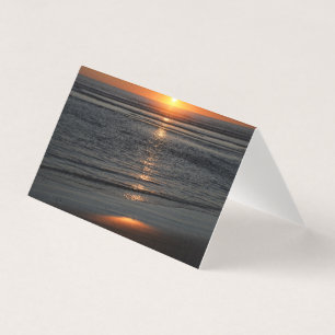 Tarjeta doblada de fotos de la puesta de sol de la