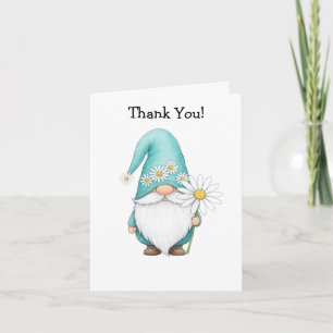 Tarjeta doblada de Gnome de primavera