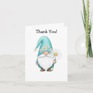 Tarjeta doblada de Gnome de primavera