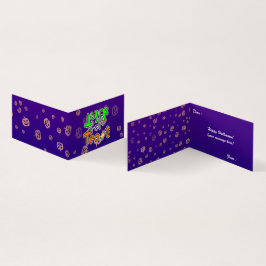 Tarjeta doblada de Halloween Truco o trato