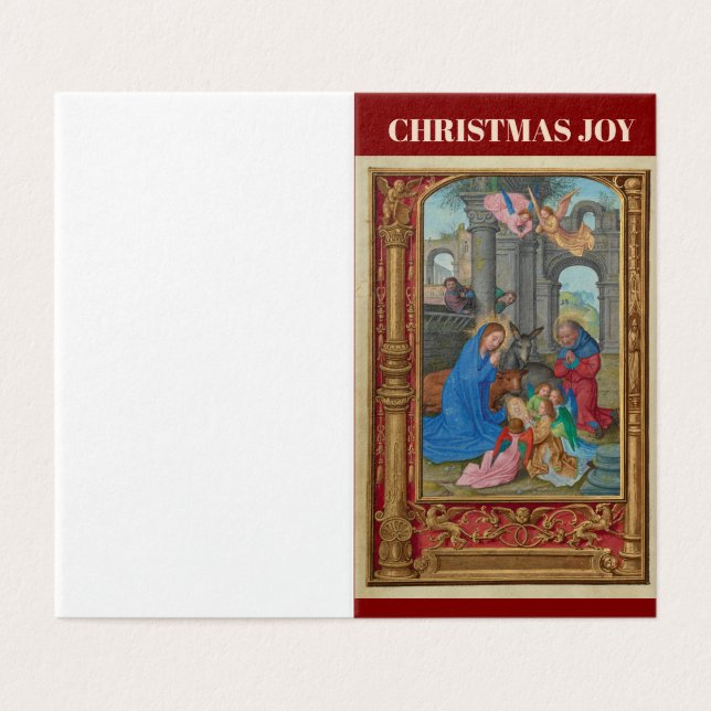 Tarjeta doblada de la alegría de los navidades (Exterior desplegado)