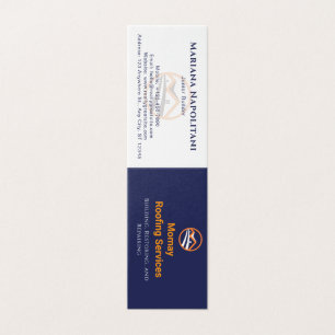 Tarjeta doblada de la compañía de techos Blue Gold