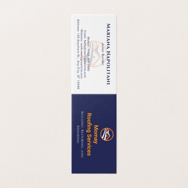 Tarjeta doblada de la compañía de techos Blue Gold (Exterior desplegado)