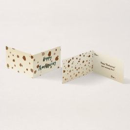 Tarjeta doblada de los premios de Acción de Gracia