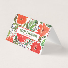 Tarjeta doblada de mano y navidades