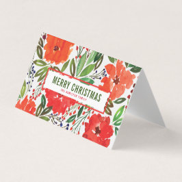 Tarjeta doblada de mano y navidades