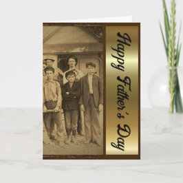 Tarjeta Doblada De Oro Y Marrón De 1920, Día Del P