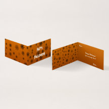 Tarjeta doblada de telaraña de Halloween