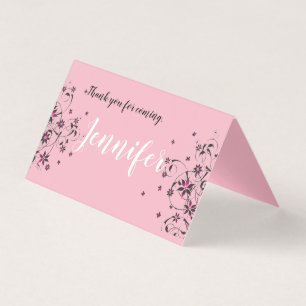 Tarjeta doblada doblez horizontal de encargo de la