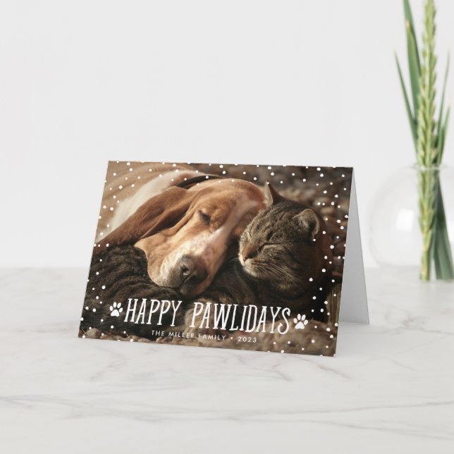 Tarjeta doblada el | feliz de la foto del día de (Anverso)