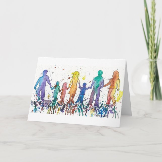 tarjeta doblada en blanco 5 x 7 (Anverso)