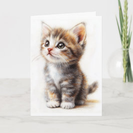 Tarjeta doblada Gatito, Agregar texto, Saludo de g