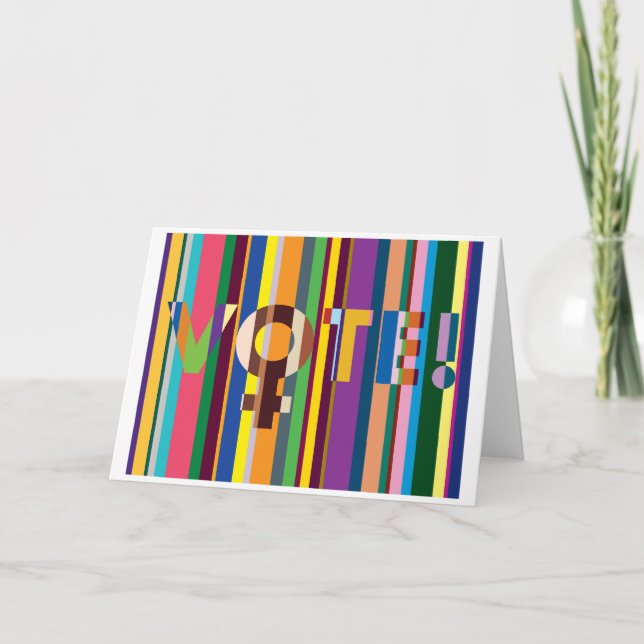 Tarjeta doblada - "Las mujeres decidirán" (VOTACIÓ (Anverso)