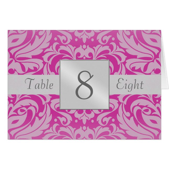 Tarjeta doblada número de plata de la tabla del (Anverso (Horizontal))
