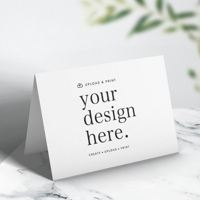 Tarjeta doblada tu envío de diseño de 5" x 7" (Subido por el creador)