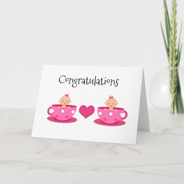 TARJETA DOBLE AMOR/DOBLE **CHICAS DE TWIN** (Anverso)