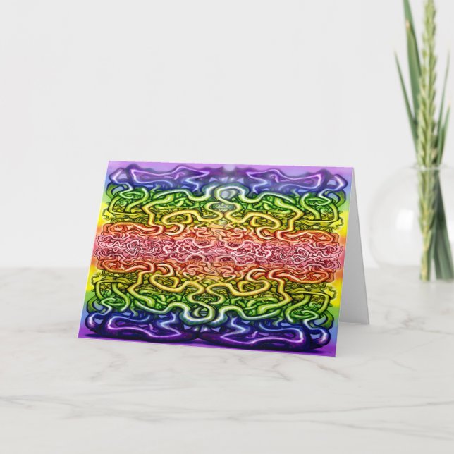 Tarjeta Doble arco iris torcido (Anverso)