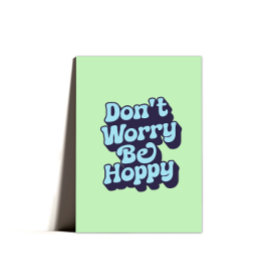 Tarjeta Doble Cute Funny Easter Hoppy Bunny