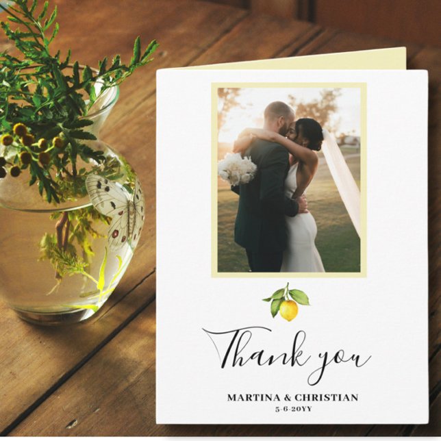 Tarjeta Doble de Agradecimiento de Boda con Foto d (Subido por el creador)