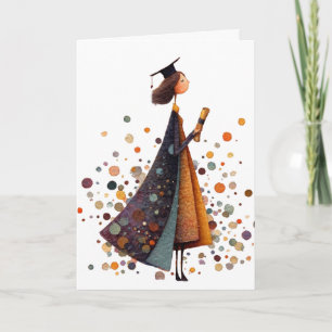 Tarjeta Doble de Graduación de Niña