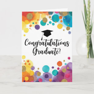 Tarjeta Doble de Graduación Felicidades