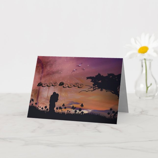 Tarjeta doble de llama (Planta pequeña)