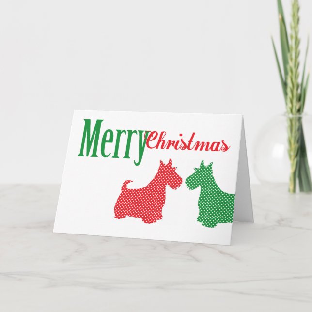 Tarjeta doble de Navidades territoriales escoceses (Anverso)